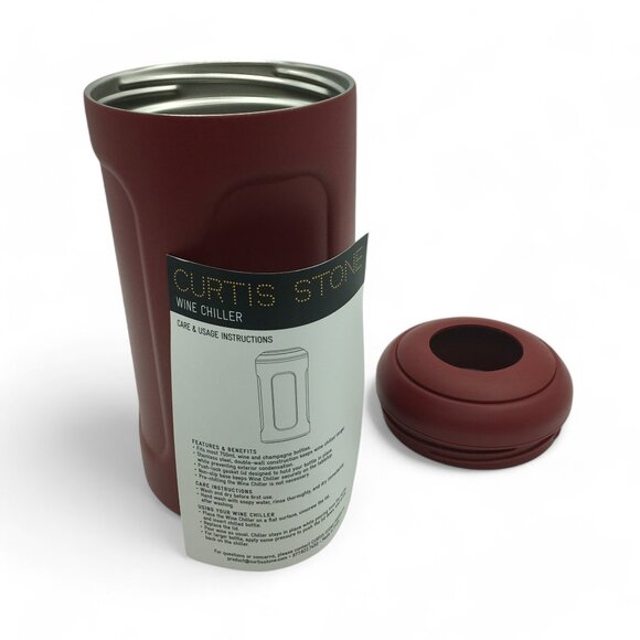 Curtis Stone Wine Chiller in Burgundy Red NEW - Picture 4 of 7